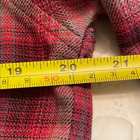 UA Red and Gray Plaid Flannel Shirt Unisex - Picture 12 of 12